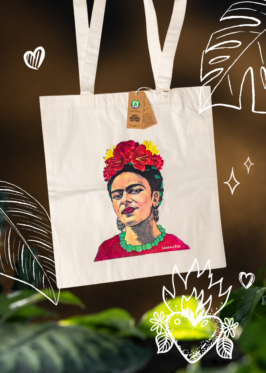 Jutebeutel Viva Frida Kahlo